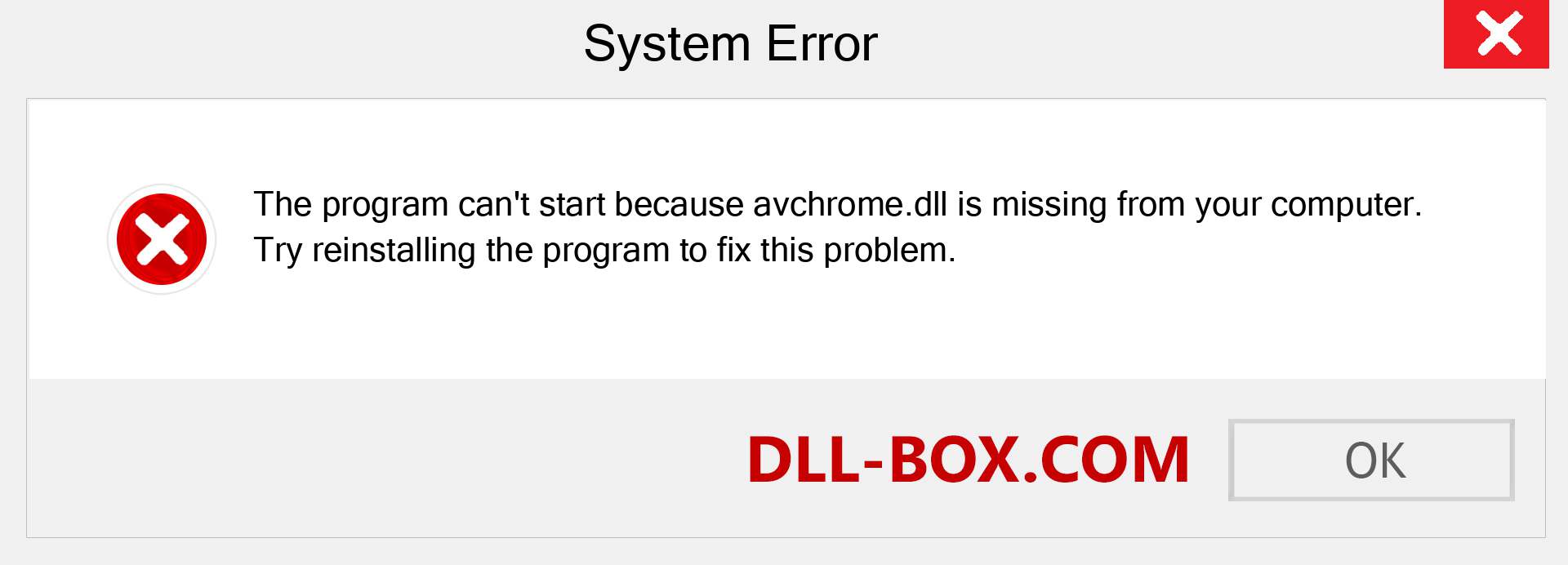  avchrome.dll file is missing?. Download for Windows 7, 8, 10 - Fix  avchrome dll Missing Error on Windows, photos, images