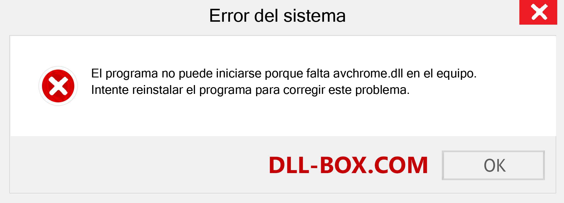 ¿Falta el archivo avchrome.dll ?. Descargar para Windows 7, 8, 10 - Corregir avchrome dll Missing Error en Windows, fotos, imágenes