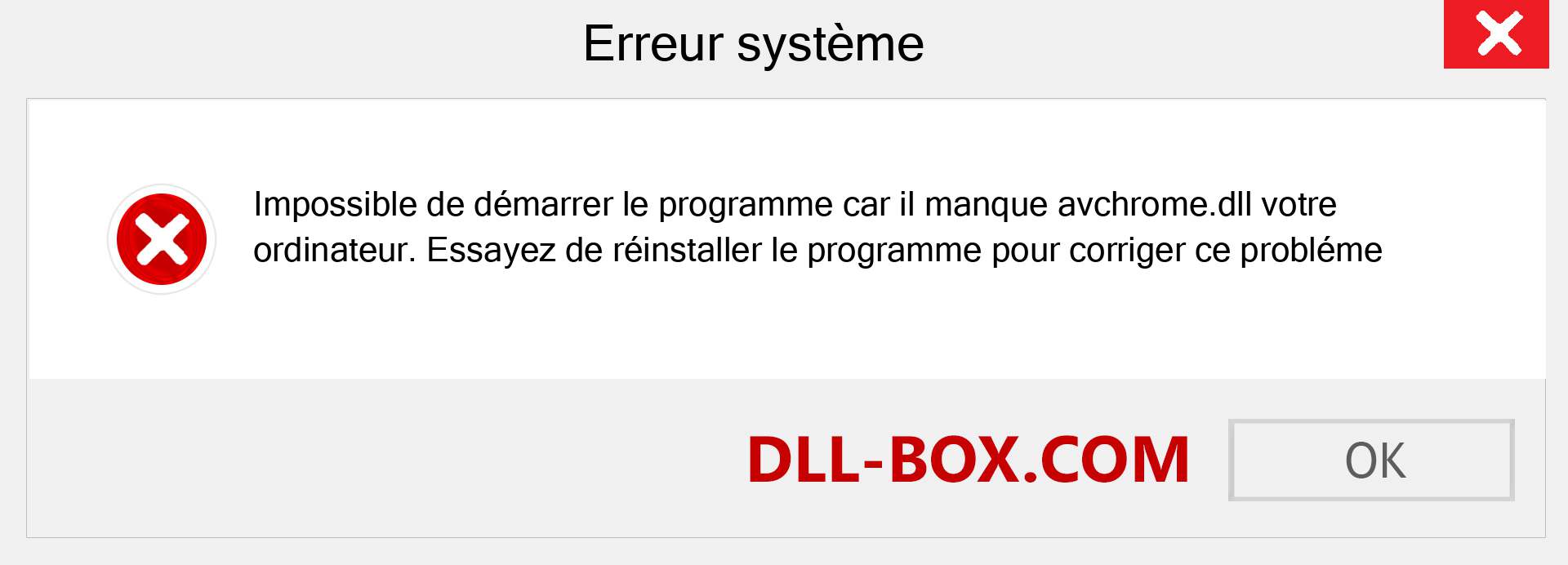 Le fichier avchrome.dll est manquant ?. Télécharger pour Windows 7, 8, 10 - Correction de l'erreur manquante avchrome dll sur Windows, photos, images